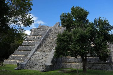 Chichen Itza 'daki Osario Piramidi, Yucatan, Meksika