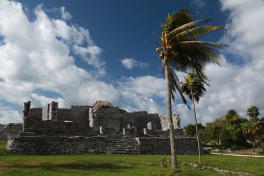 Büyük Efendi 'nin Sarayı - Meksika, Tulum' daki arkeolojik alanda Maya harabeleri