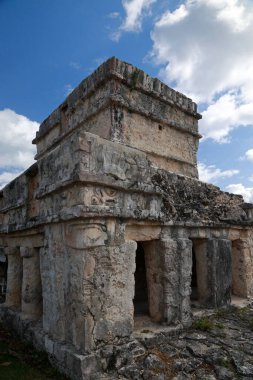 Tulum, Yucatan, Meksika 'daki Freskolar Tapınağı.