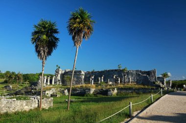 Sütunlar Evi, Tulum Kompleksi 'ndeki Büyük Saray, Yucatan, Meksika