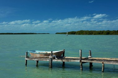 Rio Lagartos, Yucatan, Meksika manzarası
