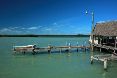 Rio Lagartos, Yucatan, Meksika manzarası