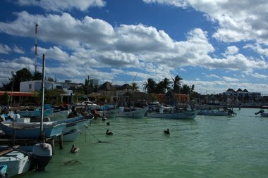 Rio Lagartos, Yucatan, Meksika manzarası