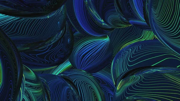 Abstracto Patrón Esfera Onda Azul Verde Colorido Fondo Moderno Ilustración — Foto de Stock