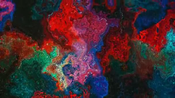 Абстрактный Цветной Мрамор Смесь Жидкой Цветовой Текстуры Современная Фоновая Анимация — стоковое видео