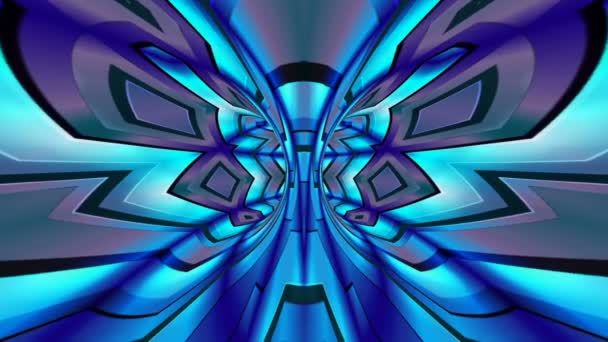 Flying Colorful Modern Futuristic Shape Sphere Tunnel Tech Animation Background — Stock video