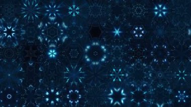 Abstract glowing blue star firework animation. Festive, birthday, christmas background