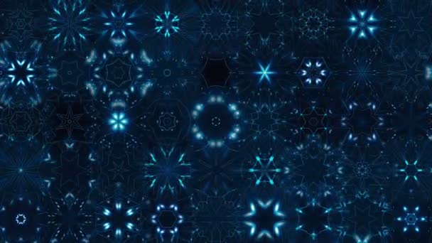 Abstrakte Animation Eines Leuchtend Blauen Sterns Festlich Geburtstag Weihnachten Hintergrund — Stockvideo
