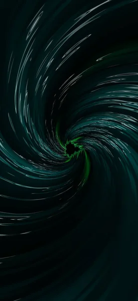 Abstract 3D colorful shine swirl wave pattern background in black and green color. Modern luxury backdrop