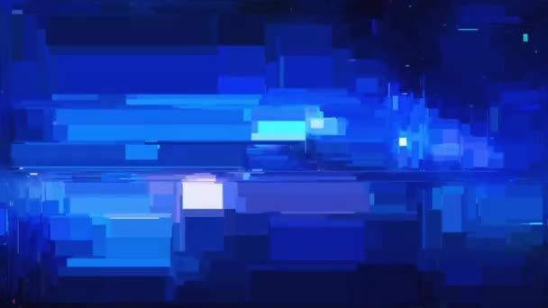 Рухається Генерує Синій Фіолетовий Прямокутник Квадрати Комп Ютерний Код Абстрактна — стокове відео