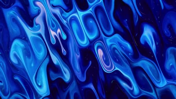 Abstrakcyjny Niebieski Fioletowy Kolorowy Marmur Wymieszać Płynny Kolor Tekstury Nowoczesna — Wideo stockowe