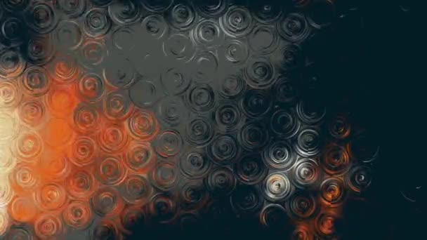 Gotita Círculo Abstracto Sobre Fondo Naranja Oscuro Moderna Animación Simple — Vídeo de stock