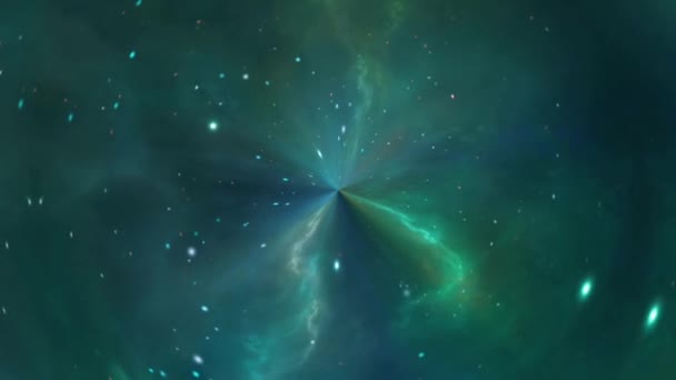 별들이 휘몰아치는 블랙홀로 휘감고 있습니다 우주의 과학적 애니메이션 — 비디오
