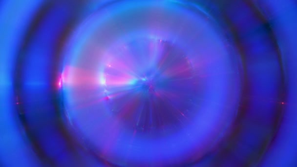 Kolorowy Neon Pulsujący Abstrakcyjnym Świecącym Kołem Tło Kształtu Fali Dźwiękowej — Wideo stockowe
