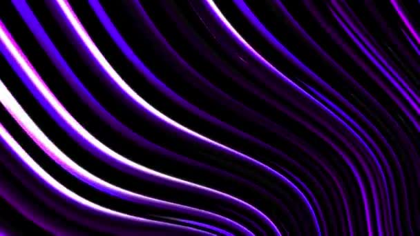 Абстрактная Светящаяся Фиолетовая Волновая Линия Современный Простой Фон — стоковое видео