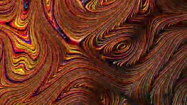 Abstraktní Barevný Neonový Mramor Horská Reliéfní Textura Mícháním Tekuté Barvy — Stock video