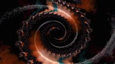 Soyut parlak kıvrımlı kıvrımlı tünel akışı. Modern basit arkaplan canlandırması