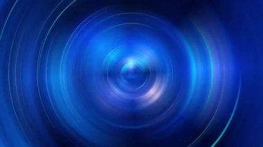 Renkli mavi neon titreşimli soyut parlayan daire. Ses dalga biçimi arkaplanı