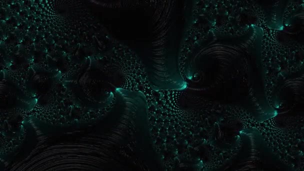 Блакитна Фрактальна Хвиля Колі Чорного Тунелю Наука Абстрактний Фон — стокове відео