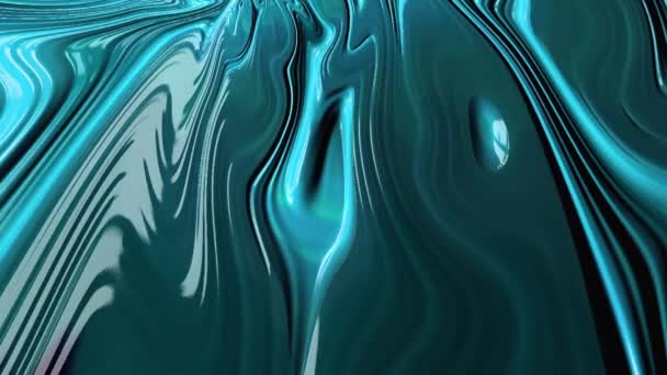 Lusso Blu Fluido Flusso Colore Texture Marmo Nero Moderna Animazione — Video Stock