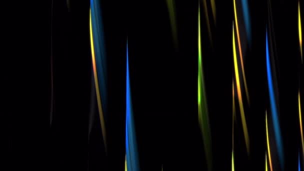 Abstrakti Hehkuva Viiva Virtaa Puolelta Mustalla Pohjalla Loop Able Animaatio — kuvapankkivideo