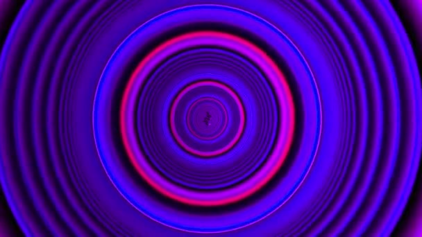 Flying Colorful Pulsing Abstract Glowing Circle Speed Loop Able Background — Stock Video