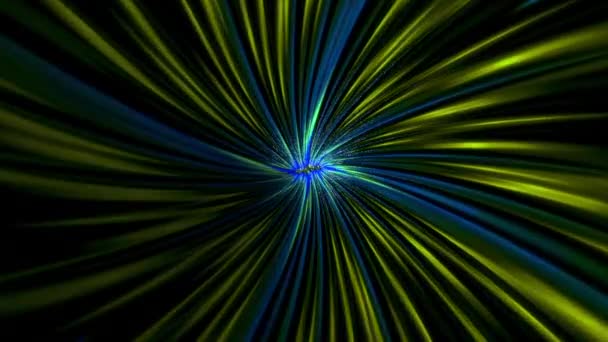 Синя Зелена Лінія Вихровий Тунель Фону Цикл Здатний Сучасної Анімації — стокове відео