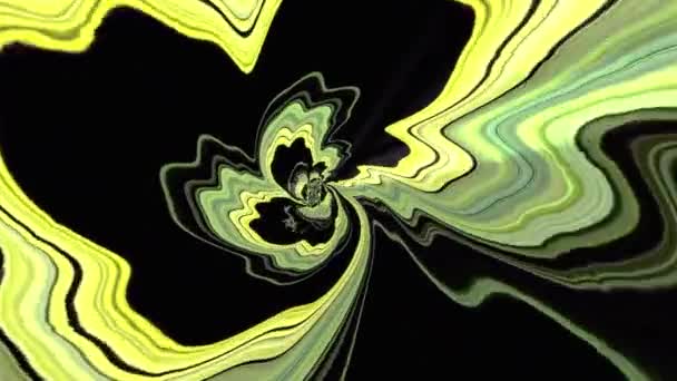 효력을 노란색과 Marbled 소용돌이 애니메이션 — 비디오
