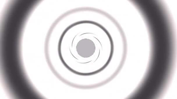 Grijze Geometrische Vorm Draaiend Witte Achtergrond Moderne Loop Staat Animatie — Stockvideo