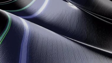 Soyut dalga desenli parlak metalik desenli renk akışı. Modern arkaplan döngüsü canlandırabilir