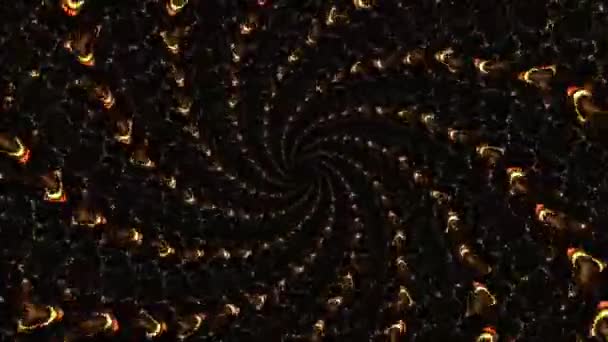 중앙에 프랙탈 럭셔리 텍스처 트위스트 터널을 애니메이션 — 비디오