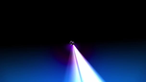 蓝光和紫光 激光在黑色背景上旋转 现代循环可抽象背景 — 图库视频影像