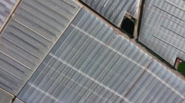 Aerial view of huge area of greenhouses, Almeria, Andalusia, Spain