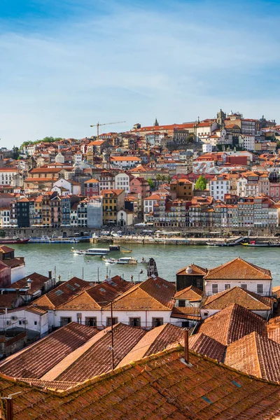 Toller Rundblick Auf Porto Und Gaia Mit Douro Fluss Luftaufnahme — Stockfoto