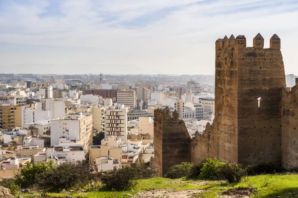 Fantastisk Utsikt Över Den Historiska Alcabaza Almeria Eller Almería Slott — Stockfoto