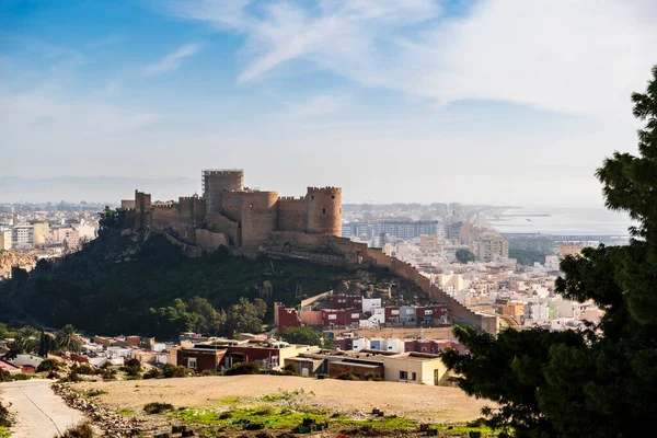 Erstaunlicher Blick Auf Historische Gebäude Muslim Almeria Almeria Musulmana Mauer — Stockfoto