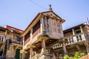 Eski ambar Combarro, İspanya, Galiçya, Avrupa