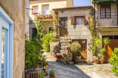 Güzel eski kasaba Combarro, İspanya