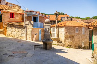 Güzel eski kasaba Combarro, İspanya