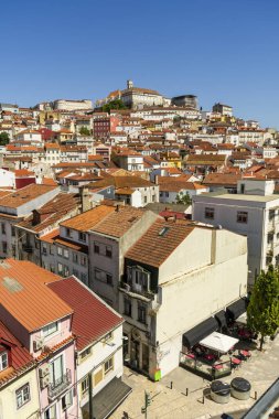 Şehrin güzel manzarası yukarıdan, Coimbra, Portekiz