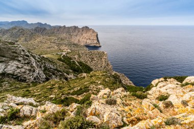 Formentor 'un inanılmaz manzarası, Mallorca İspanya, Avrupa