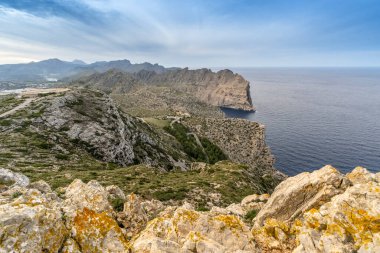 Formentor 'un inanılmaz manzarası, Mallorca İspanya, Avrupa