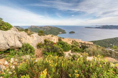 Formentor 'un inanılmaz manzarası, Mallorca İspanya, Avrupa