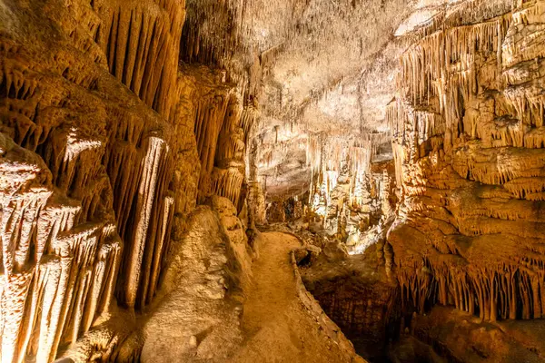 Εκπληκτικές Φωτογραφίες Από Σπήλαια Drach Στη Μαγιόρκα Ισπανία Ευρώπη Φωτογραφία Αρχείου