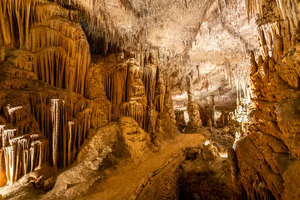 Дивовижні Фотографії Печер Драч Майорці Іспанія Європа Ліцензійні Стокові Зображення