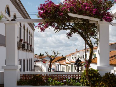 Beyaz mimari Castro Verde, Beja Bölgesi, Alentejo, Portekiz