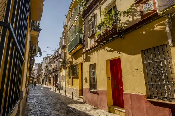 stock image Charming Street, Pasaje Del Marques de Esquivel (Casco Antiguo), in Seville, Spain