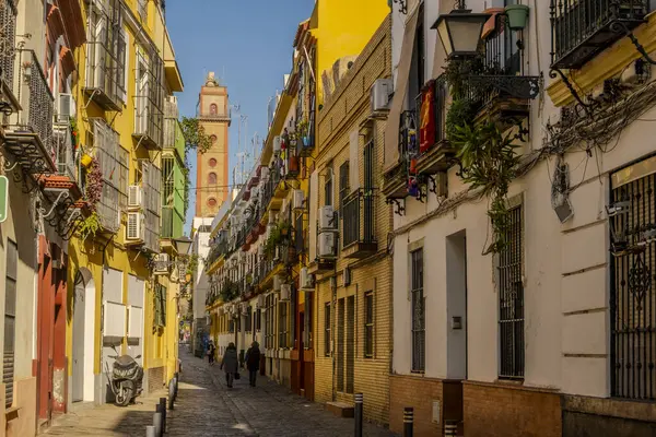 Stock image Charming Street, Pasaje Del Marques de Esquivel (Casco Antiguo), in Seville, Spain