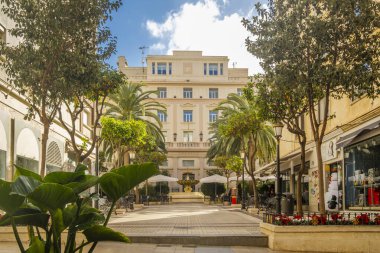 İspanya, Ceuta 'nın güzel sokak manzarası