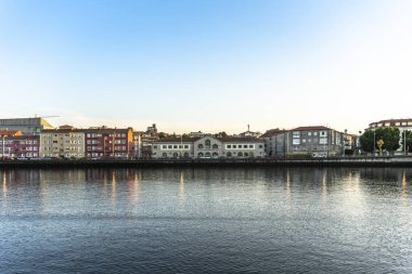 Beautiful Landscape View by Burgo Bridge on Lerez River in Pontevedra, Galicia, Spain clipart